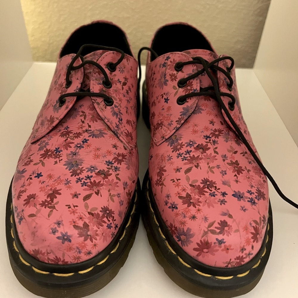Pink floral Dr Martens